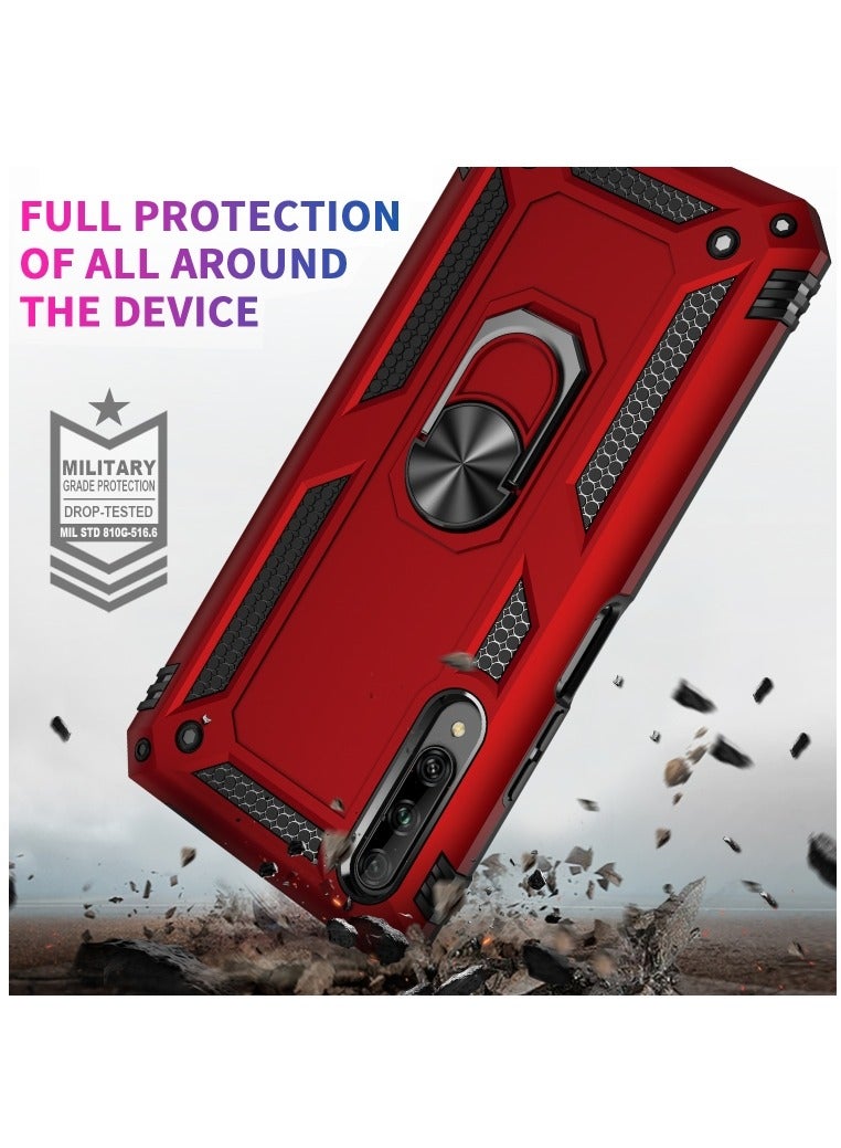 Case For Huawei Y9s Shockproof TPU Plus PC Protective Case with 360 Degree Rotating Holder Green - Image 4